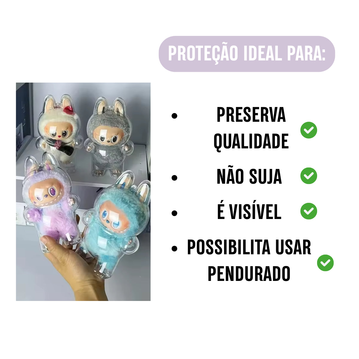 Case de Proteção - Capa Protetora Labubu Geração 1 e 3