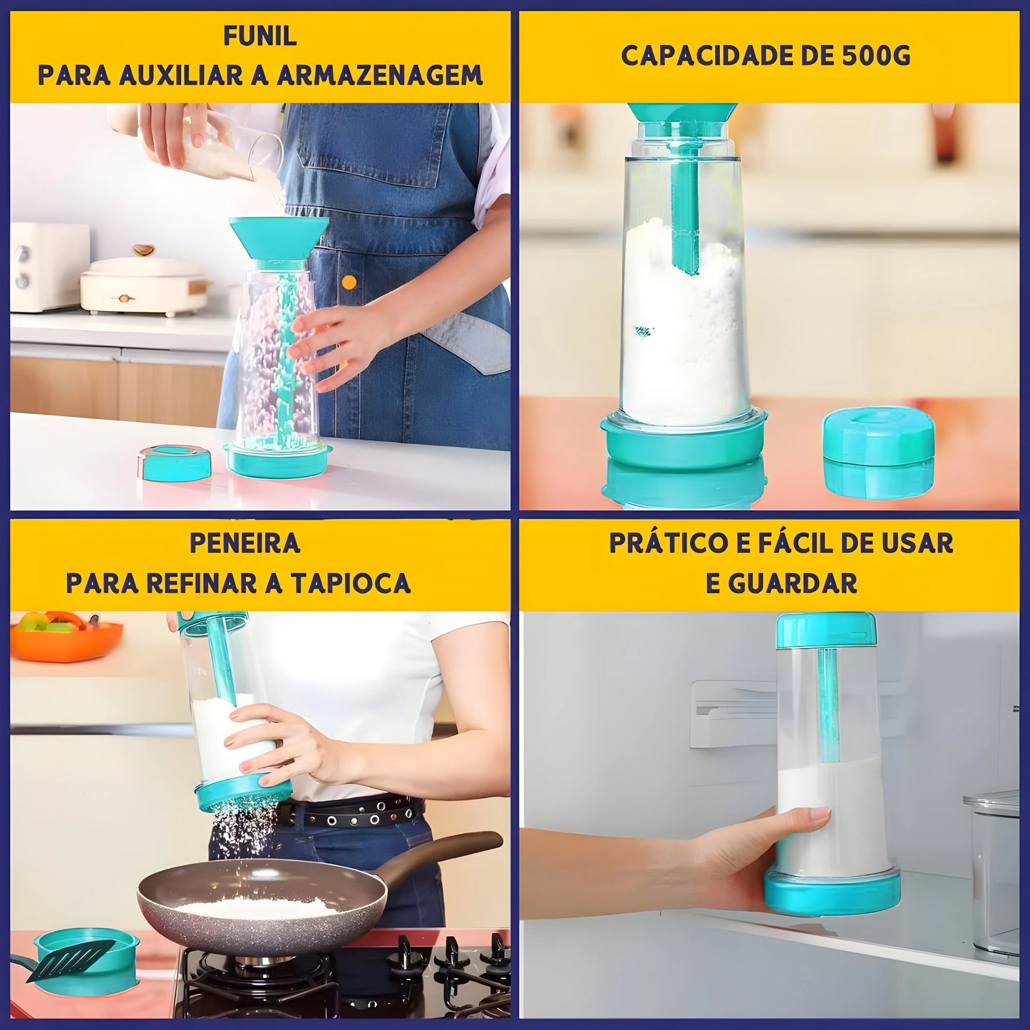Tapioqueira Utensilio Aspersor Para Tapioca 23 Cm Capacidade 500 g