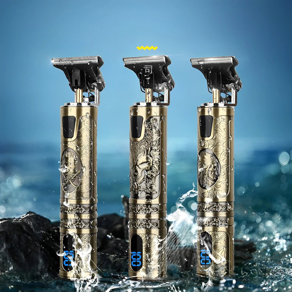 Professional Hair Trimmer Shaving Machine Portable Wireless Finish Shaver With Digital Display