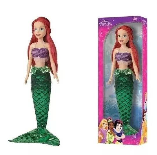 Boneca Princesa Ariel Sereia Brinquedo Grande 55 Cm Original
