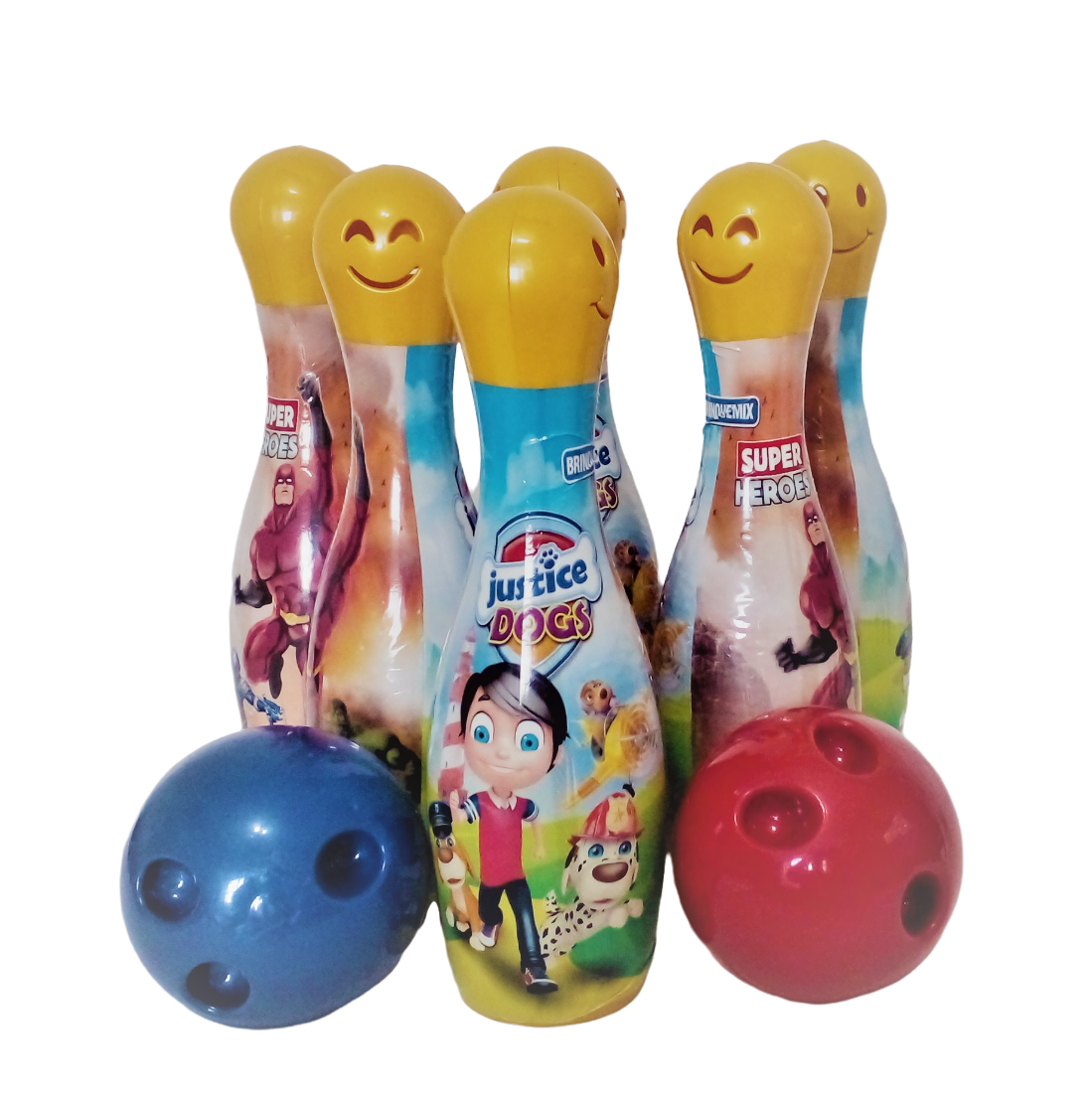 Boliche Brinquedo Infantil Super Resistente 6 Pinos 2 Bolas