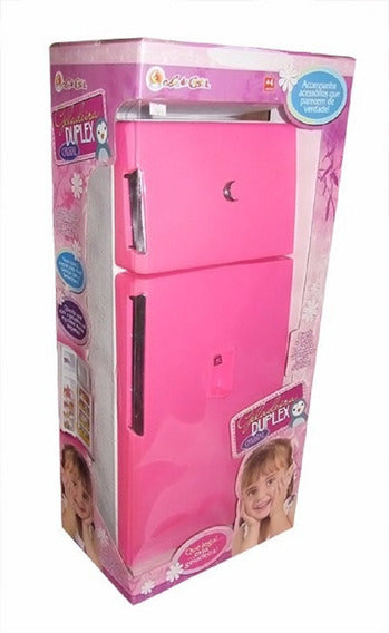 Geladeira Brinquedo Infantil Grande Duplex 65cm + Acessorios