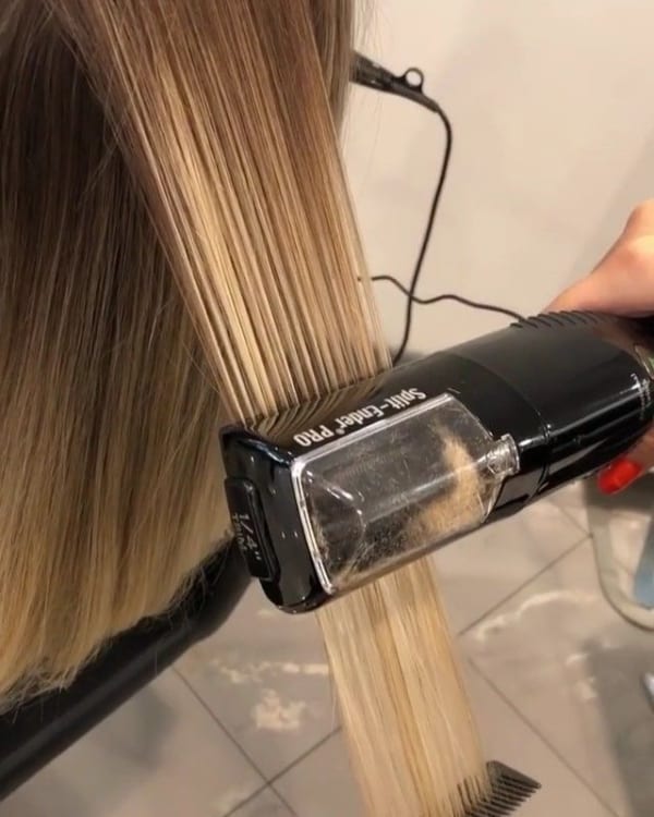 Máquina de Corte Bordado para Cabelos com Pontas Duplas