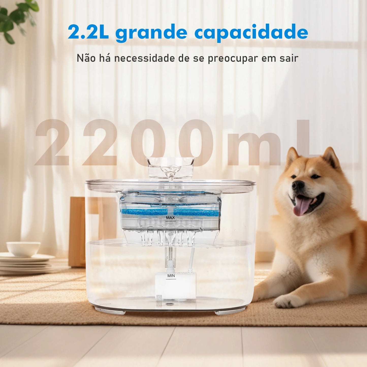 Bebedouro para gatos, filtro automático, bomba de água silenciosa