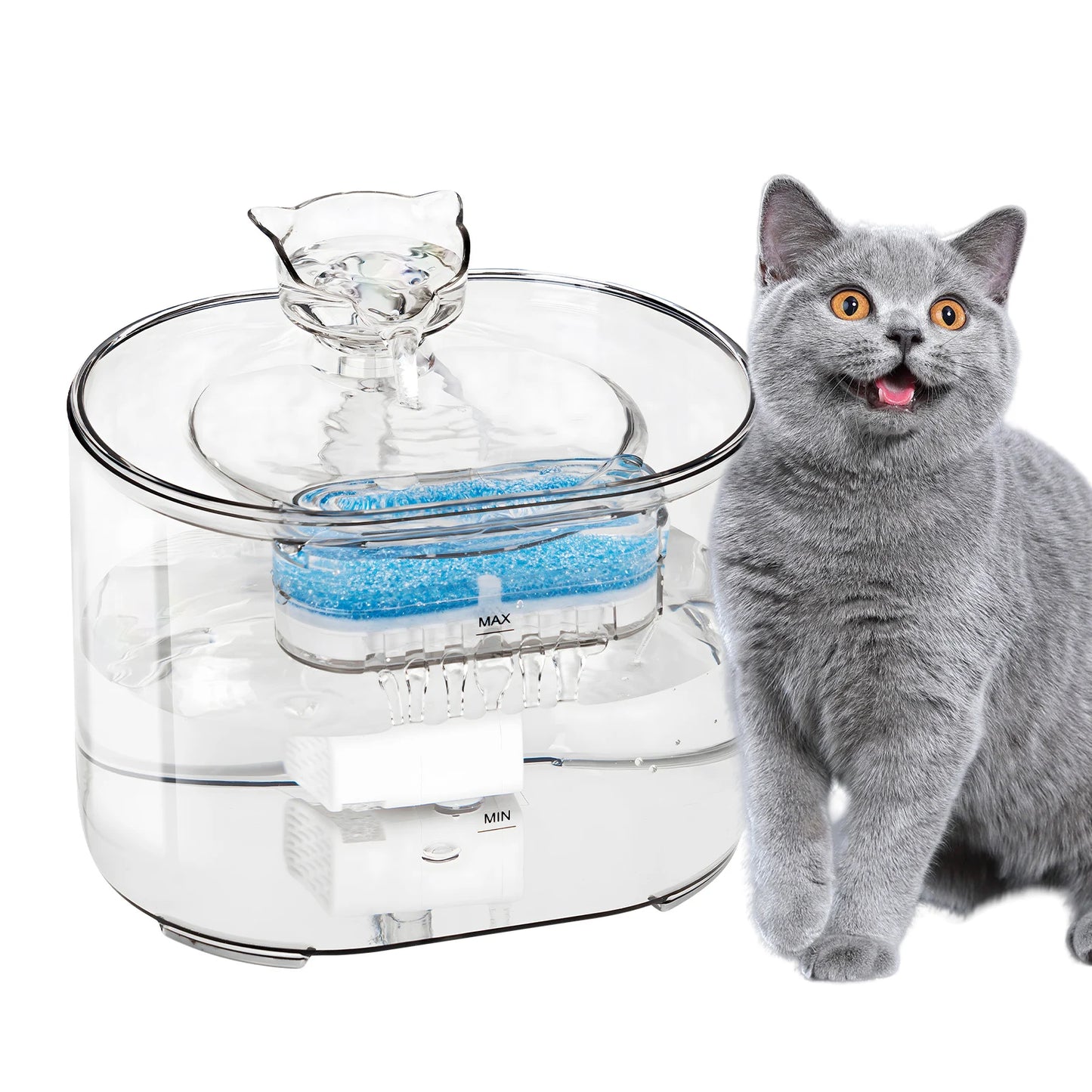 Bebedouro para gatos, filtro automático, bomba de água silenciosa