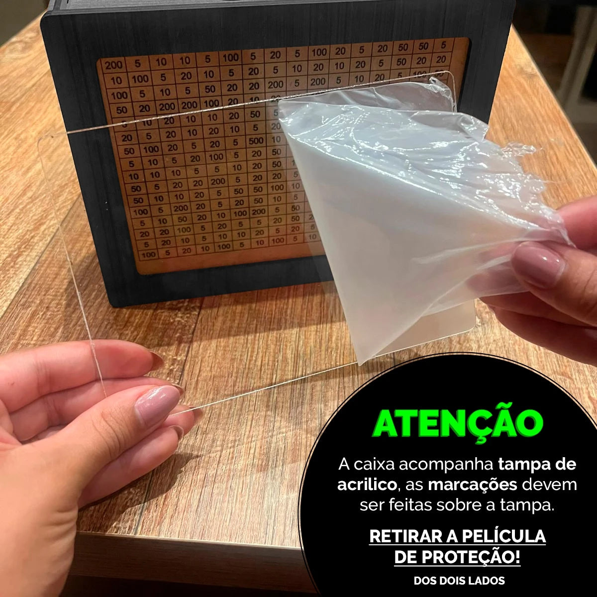 Cofrinho Seguro para Guardar Dinheiro Woodbox Poupança Japonesa