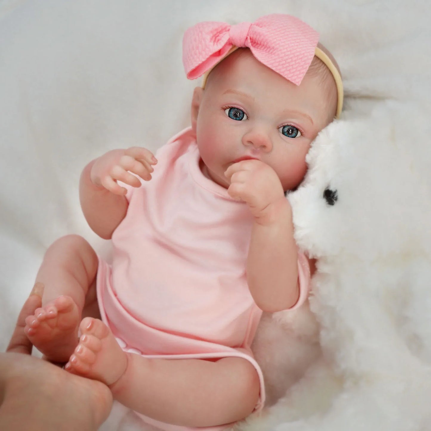 Boneca Bebê Reborn Pintada Realista 48cm Menina Fofa Corpo de Silicone