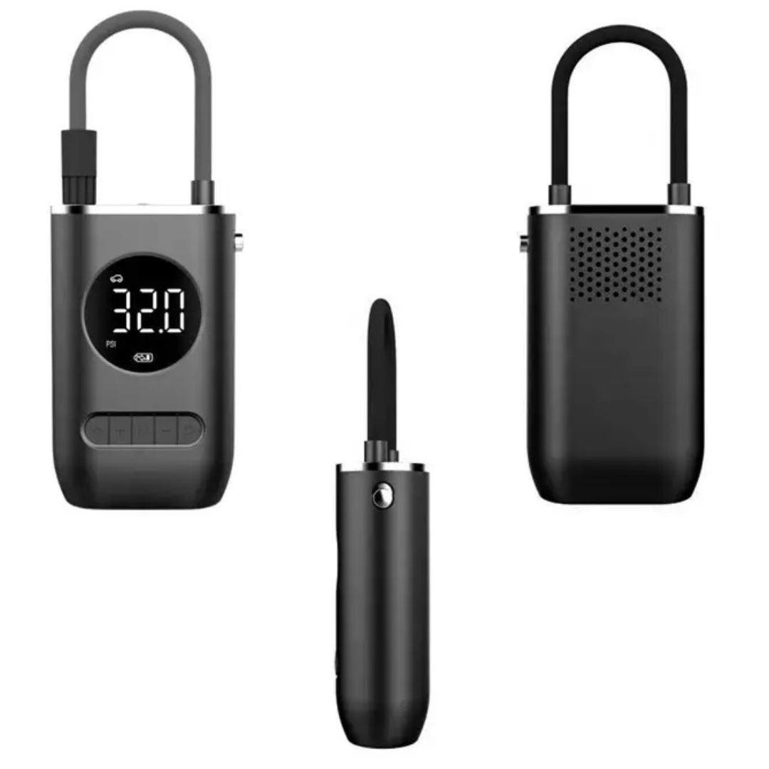 Mini Calibrador Compressor Elétrico Digital Portátil Pneu Carro Moto Bike