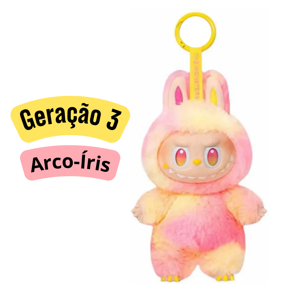 SEM CAIXA  - Geração 3  (Sortidos) - Labubu Monstros Mini Pelúcias Colecionável Personalizável Cores Degradês Surpresas