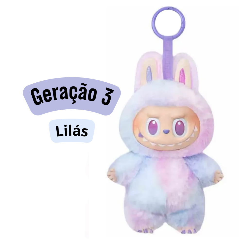SEM CAIXA  - Geração 3  (Sortidos) - Labubu Monstros Mini Pelúcias Colecionável Personalizável Cores Degradês Surpresas
