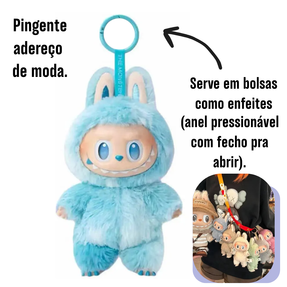 SEM CAIXA  - Geração 3  (Sortidos) - Labubu Monstros Mini Pelúcias Colecionável Personalizável Cores Degradês Surpresas