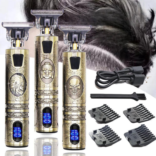 Professional Hair Trimmer Shaving Machine Portable Wireless Finish Shaver With Digital Display