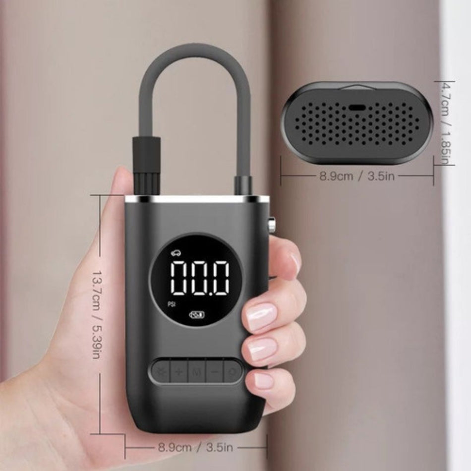 Mini Calibrador Compressor Elétrico Digital Portátil Pneu Carro Moto Bike